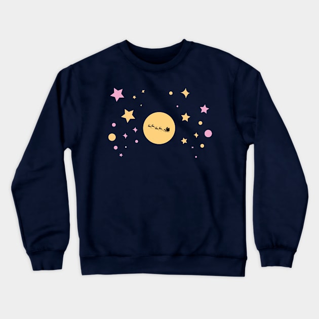 Santa Sleigh Crewneck Sweatshirt by Malikom